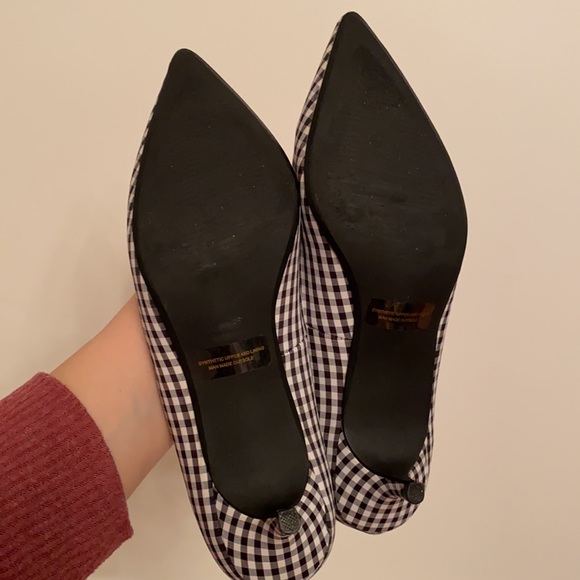 Athena Alexander Black and White Kitten Heels Size 8 - Picture 9 of 11